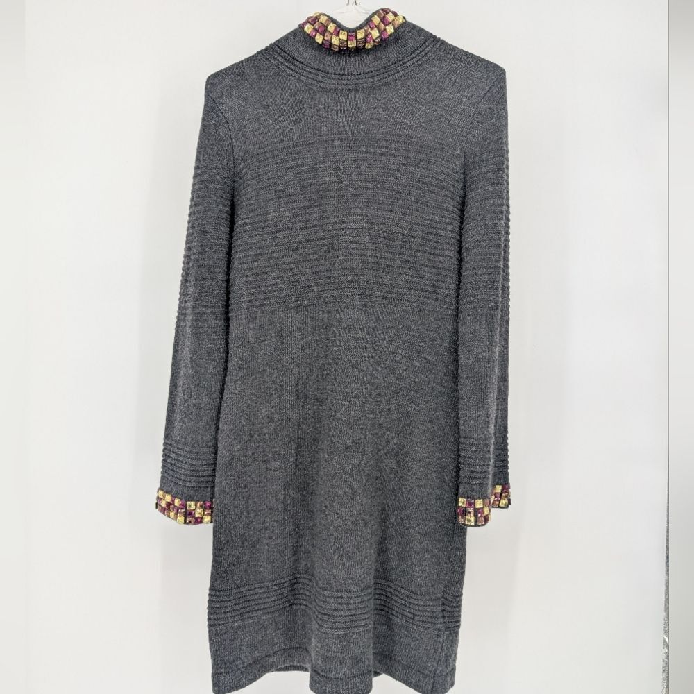 CHANEL Gray Dress with Multicolor Accents